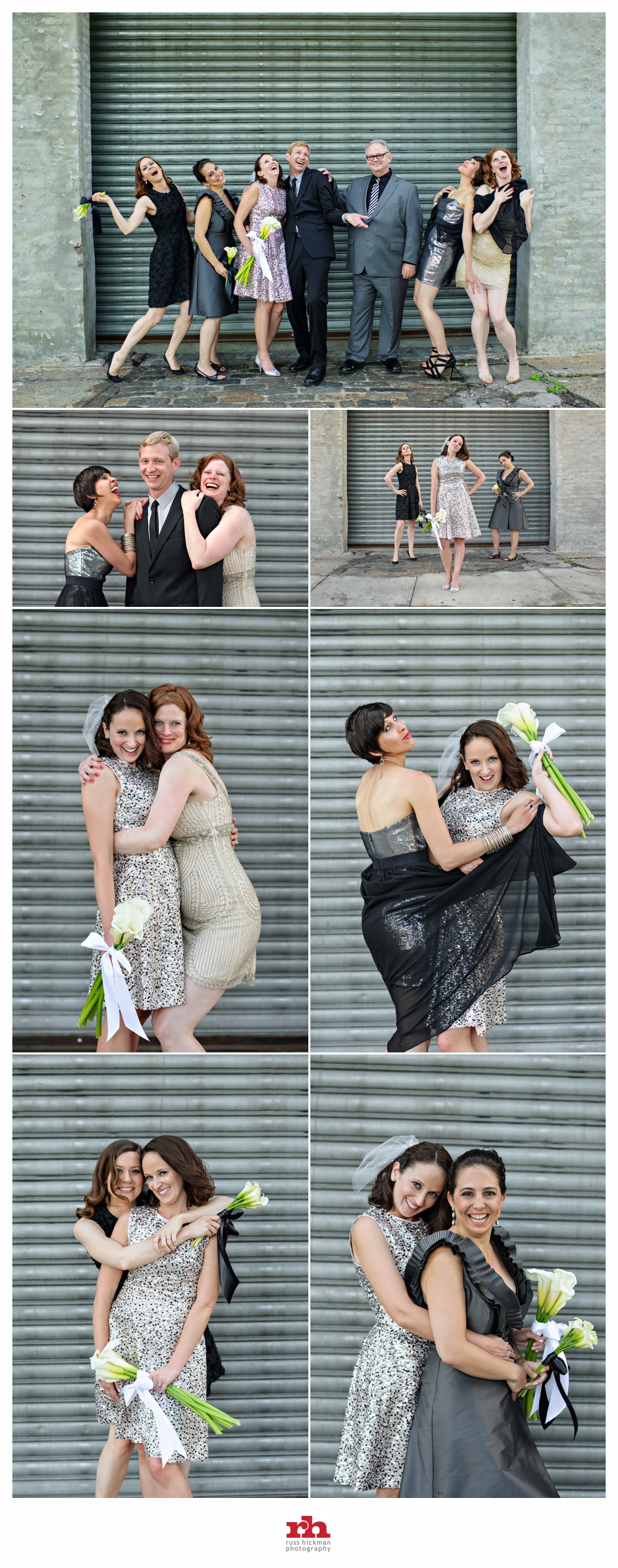 Wedding Party formals outside of Front & Palmer in Philadelphia PA.